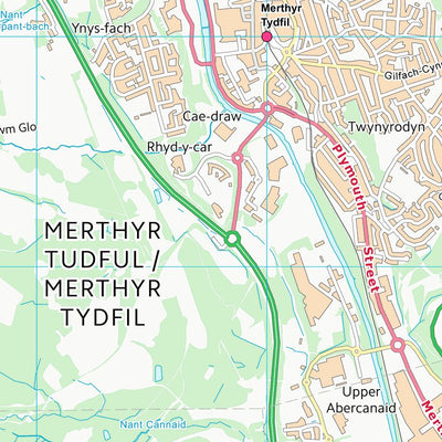 UK Topographic Maps Merthyr Tudful - Merthyr Tydfil (SO00) digital map
