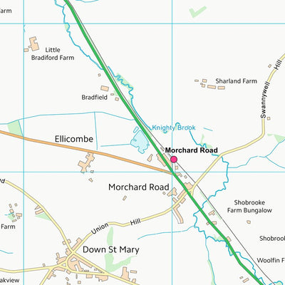 UK Topographic Maps Mid Devon District (SS70) digital map