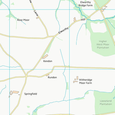 UK Topographic Maps Mid Devon District (SS81) digital map