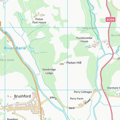 UK Topographic Maps Mid Devon District (SS92) digital map