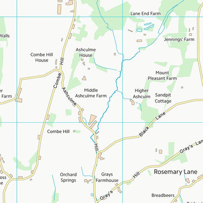 UK Topographic Maps Mid Devon District (ST11) digital map