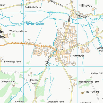 UK Topographic Maps Mid Devon District (ST11) digital map