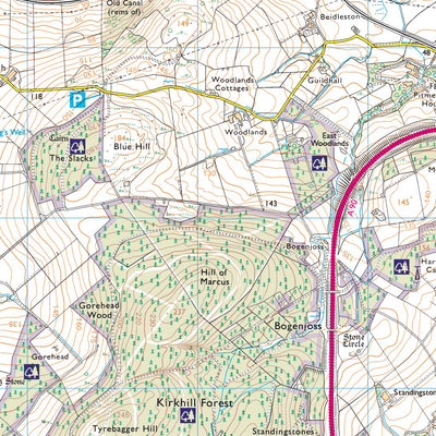 UK Topographic Maps Mid Formartine Ward 1 (1:25,000) digital map