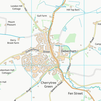 UK Topographic Maps Mid Suffolk District (TM16) digital map