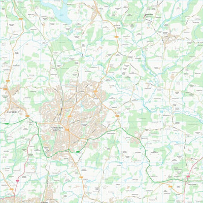 UK Topographic Maps Mid Sussex District (TQ32) digital map