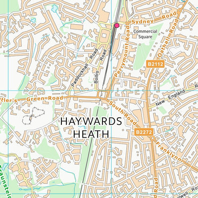 UK Topographic Maps Mid Sussex District (TQ32) digital map