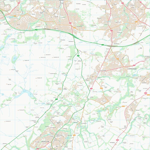 Midlothian (NT26) Map by UK Topographic Maps | Avenza Maps