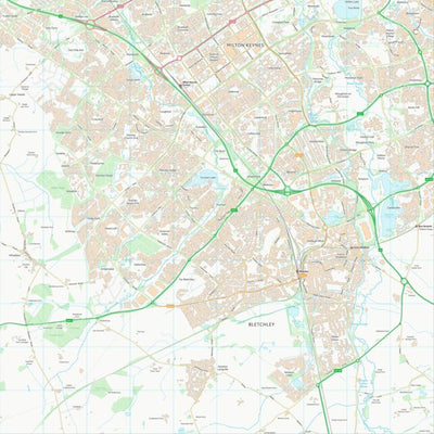 UK Topographic Maps Milton Keynes (B) (SP83) digital map