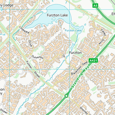 UK Topographic Maps Milton Keynes (B) (SP83) digital map