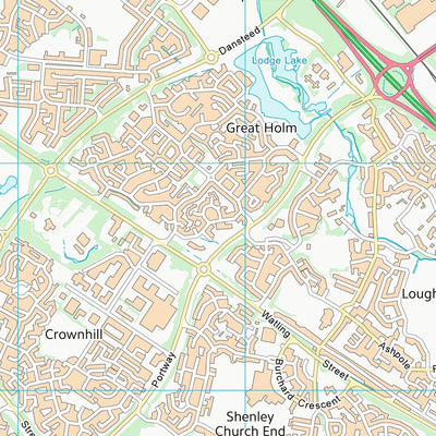 UK Topographic Maps Milton Keynes (B) (SP83) digital map