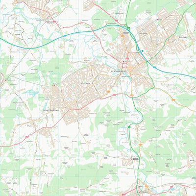 UK Topographic Maps Mole Valley District (TQ15) digital map