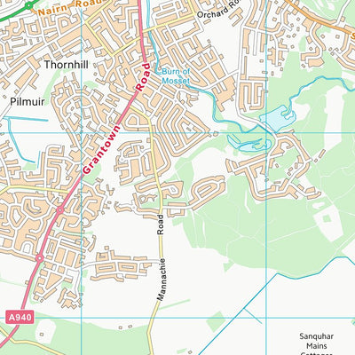 UK Topographic Maps Moray (NJ05) digital map