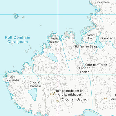 UK Topographic Maps Na h-Eileanan an Iar (NB14) digital map
