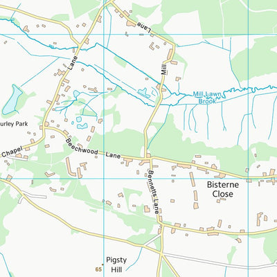 UK Topographic Maps New Forest District (SU20) digital map