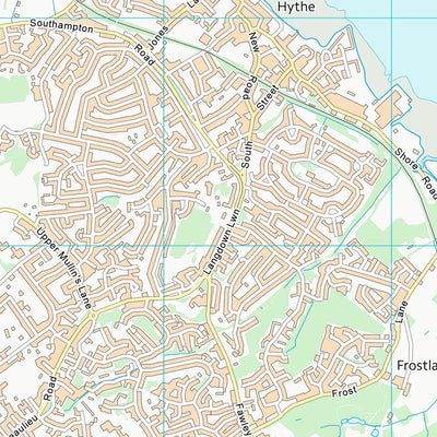 UK Topographic Maps New Forest District (SU40) digital map
