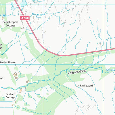UK Topographic Maps North Ayrshire (NS25) digital map