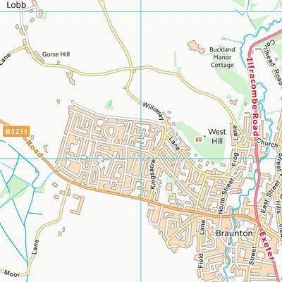 UK Topographic Maps North Devon District (SS43) digital map