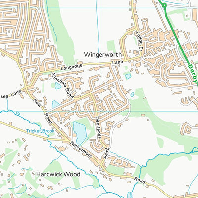 UK Topographic Maps North East Derbyshire District (SK36) digital map