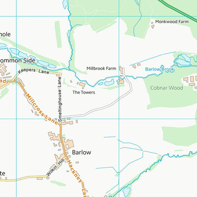 UK Topographic Maps North East Derbyshire District (SK37) digital map