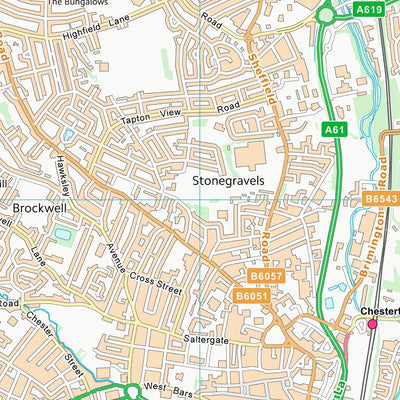 UK Topographic Maps North East Derbyshire District (SK37) digital map
