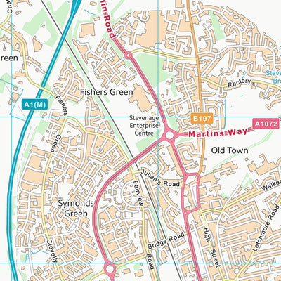 UK Topographic Maps North Hertfordshire District (TL22) digital map