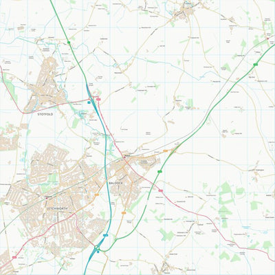 UK Topographic Maps North Hertfordshire District (TL23) digital map