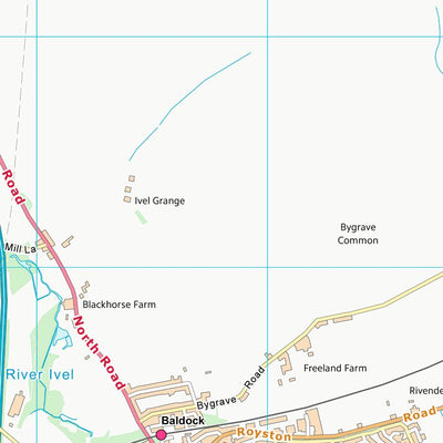 UK Topographic Maps North Hertfordshire District (TL23) digital map