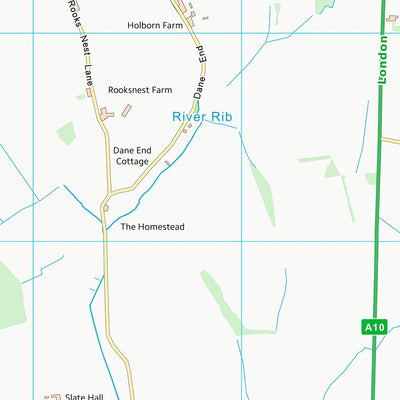 UK Topographic Maps North Hertfordshire District (TL33) digital map