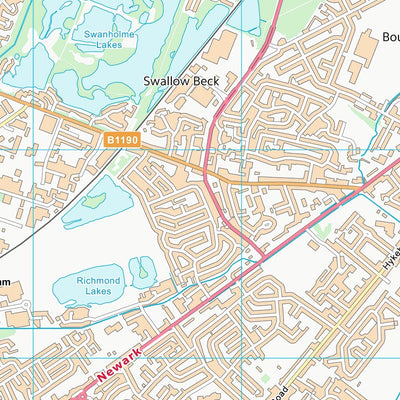 UK Topographic Maps North Kesteven District (SK96) digital map