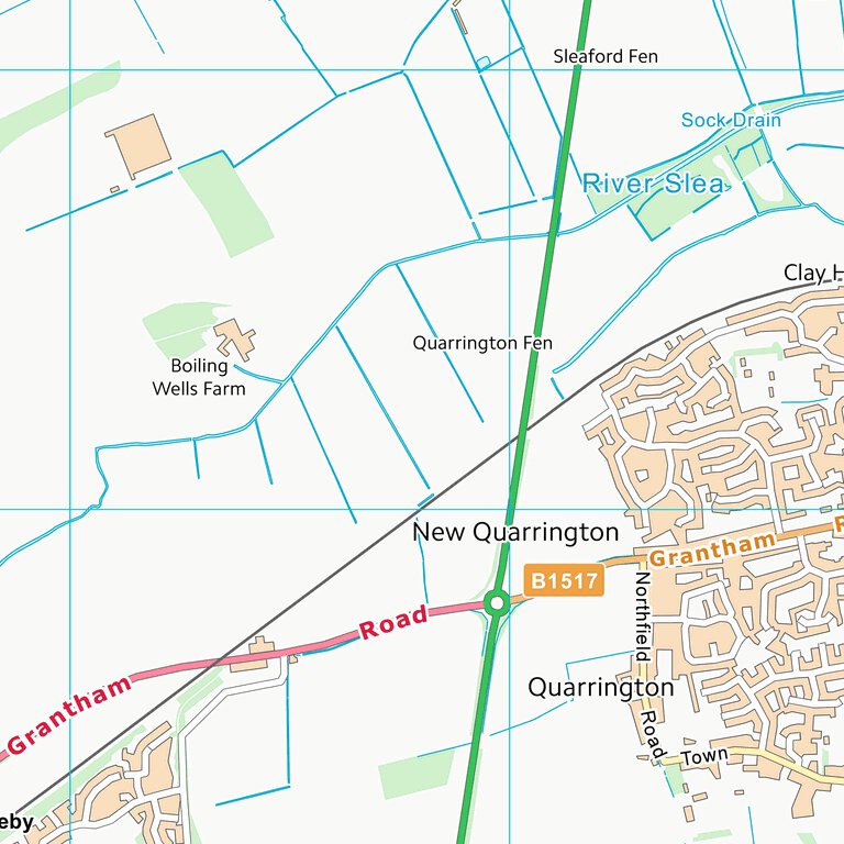 North Kesteven District (TF04) Map by UK Topographic Maps | Avenza Maps