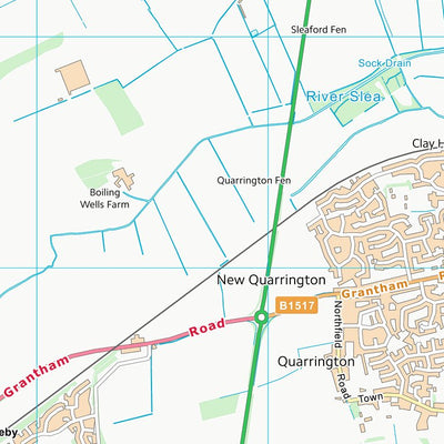 UK Topographic Maps North Kesteven District (TF04) digital map