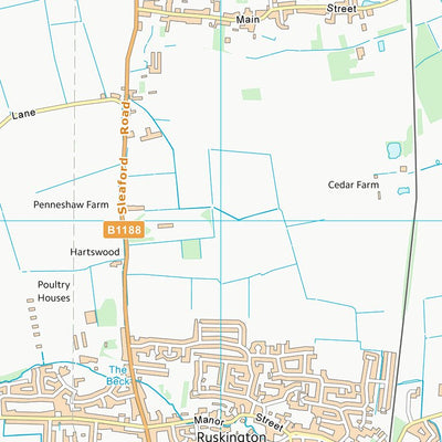 UK Topographic Maps North Kesteven District (TF05) digital map
