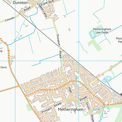 UK Topographic Maps North Kesteven District (TF06) digital map