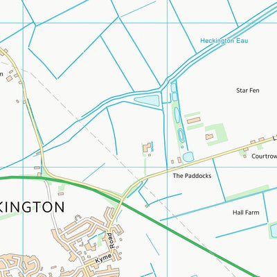 UK Topographic Maps North Kesteven District (TF14) digital map