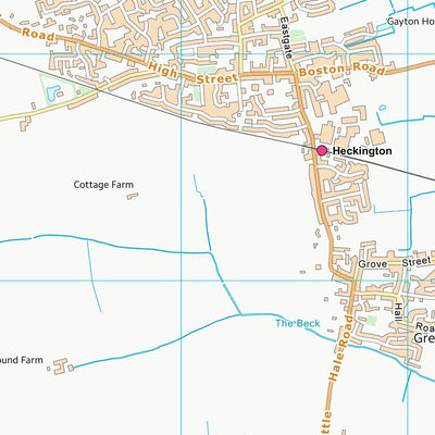 UK Topographic Maps North Kesteven District (TF14) digital map