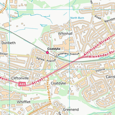 UK Topographic Maps North Lanarkshire (NS76) digital map