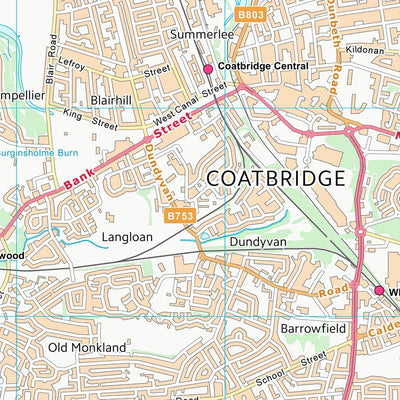 UK Topographic Maps North Lanarkshire (NS76) digital map