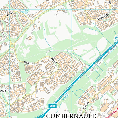 UK Topographic Maps North Lanarkshire (NS77) digital map