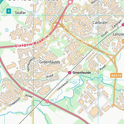 UK Topographic Maps North Lanarkshire (NS77) digital map
