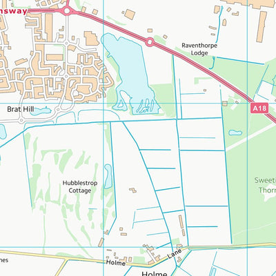 UK Topographic Maps North Lincolnshire (B) (SE90) digital map