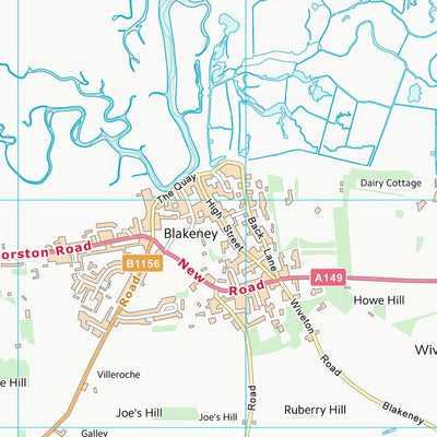 UK Topographic Maps North Norfolk District (TG04) digital map