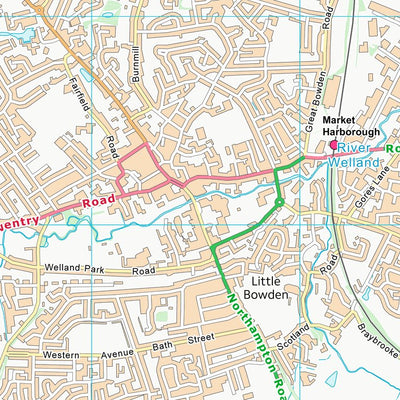 UK Topographic Maps North Northamptonshire (SP78) digital map