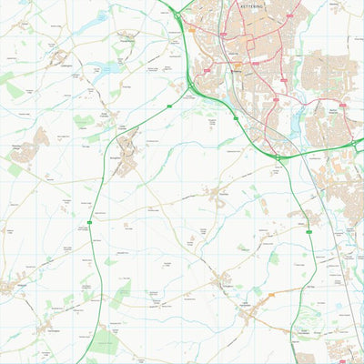 UK Topographic Maps North Northamptonshire (SP87) digital map