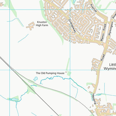 UK Topographic Maps North Northamptonshire (SP96) digital map