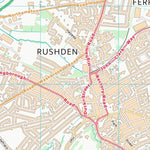 UK Topographic Maps North Northamptonshire (SP96) digital map