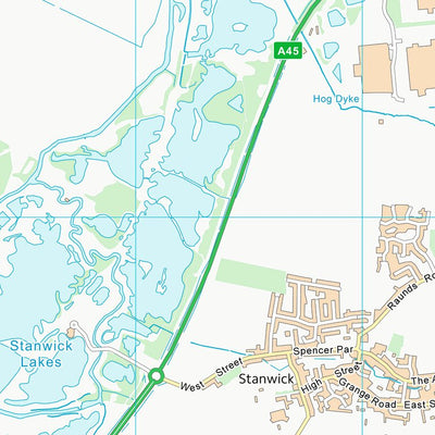 UK Topographic Maps North Northamptonshire (SP97) digital map