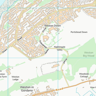 UK Topographic Maps North Somerset (ST47) digital map