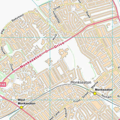 UK Topographic Maps North Tyneside District (B) (NZ37) digital map