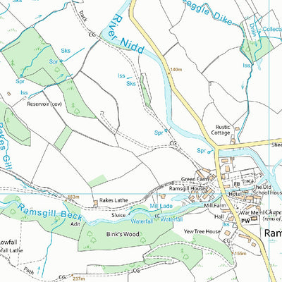 UK Topographic Maps North Yorkshire 8 (1:10,000) digital map