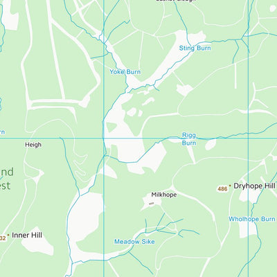 UK Topographic Maps Northumberland (NT91) digital map